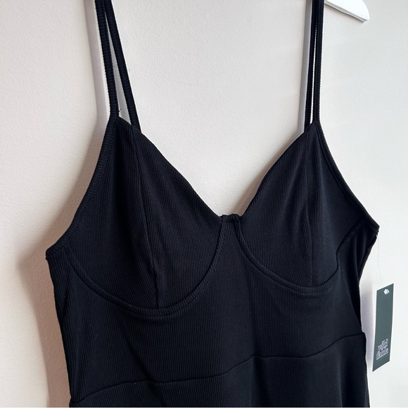 5/$25 Wild Fable Mini Dress, Sundress, Summer, Black, Medium, Ribbed - Picture 8 of 8